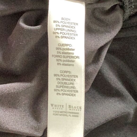 WHITE HOUSE BLACK MARKET SIZE 4 BLACK ONE PIECE SKORT JUMPSUIT - Picture 5 of 6